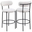 Furniture City Houma - Coaster - Viola Boucle Upholstered Bar Chair Cream (Set of 2) - 108189