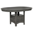Furniture City Houma - Coaster - Lavon Oval 60-inch Extension Leaf Dining Table Medium Grey - 108211