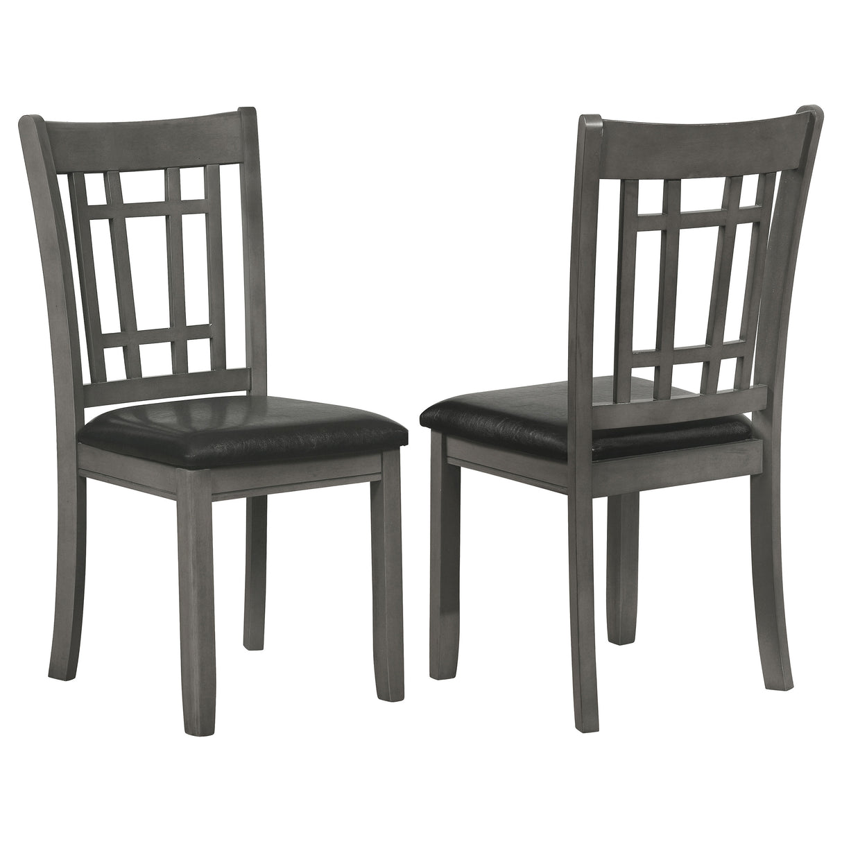 Furniture City Houma - Coaster - Lavon Wood Dining Side Chair Medium Grey (Set of 2) - 108212
