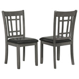 Furniture City Houma - Coaster - Lavon Wood Dining Side Chair Medium Grey (Set of 2) - 108212