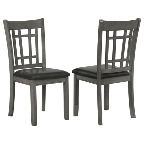 Furniture City Houma - Coaster - Lavon Wood Dining Side Chair Medium Grey (Set of 2) - 108212