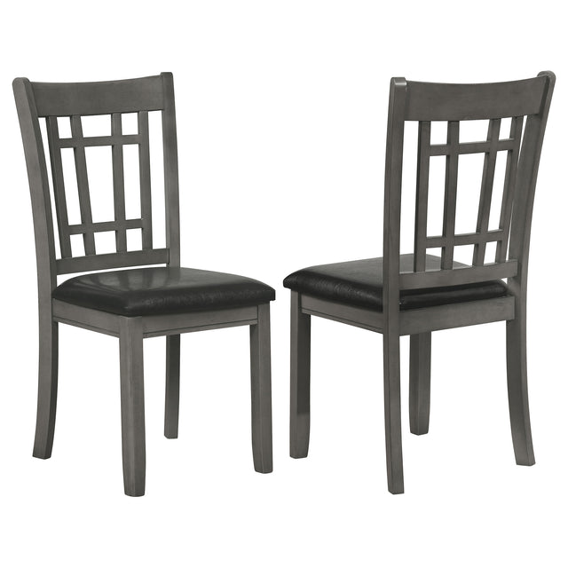 Furniture City Houma - Coaster - Lavon Wood Dining Side Chair Medium Grey (Set of 2) - 108212