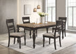 Furniture City Houma - Coaster - Bridget 5-piece Rectangular Dining Set Charcoal Sand Through - 108221-S5