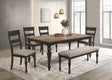 Furniture City Houma - Coaster - Bridget 6-piece Rectangular Dining Set Charcoal Sand Through - 108221-S6