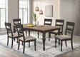 Furniture City Houma - Coaster - Bridget 7-piece Rectangular Dining Set Charcoal Sand Through - 108221-S7