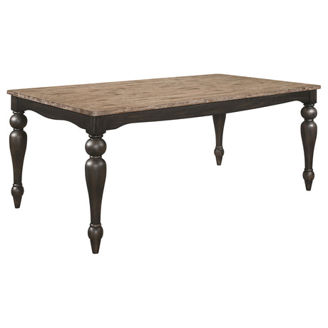 Furniture City Houma - Coaster - Bridget Rectangular 79-inch Dining Table Brown Brushed - 108221