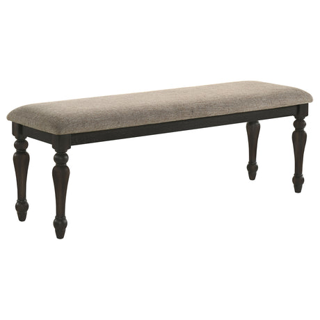 Furniture City Houma - Coaster - Bridget Fabric Upholstered Dining Bench Stone and Charcoal - 108223
