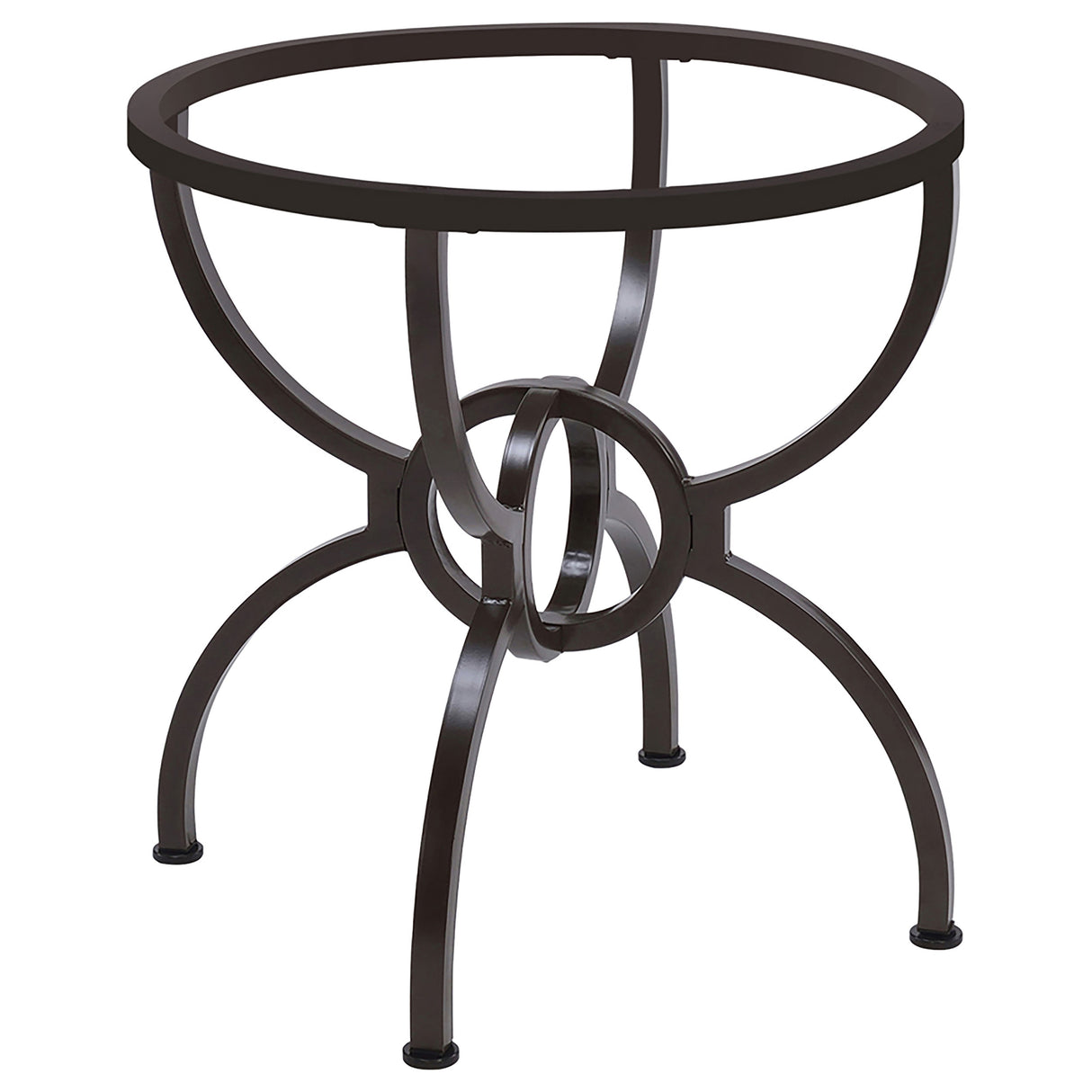 Furniture City Houma - Coaster - Aviano Round Metal Dining Table Base Gunmetal - 108291
