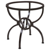 Furniture City Houma - Coaster - Aviano Round Metal Dining Table Base Gunmetal - 108291