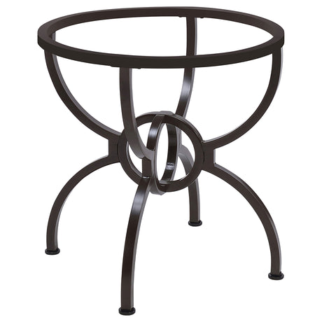 Furniture City Houma - Coaster - Aviano Round Metal Dining Table Base Gunmetal - 108291