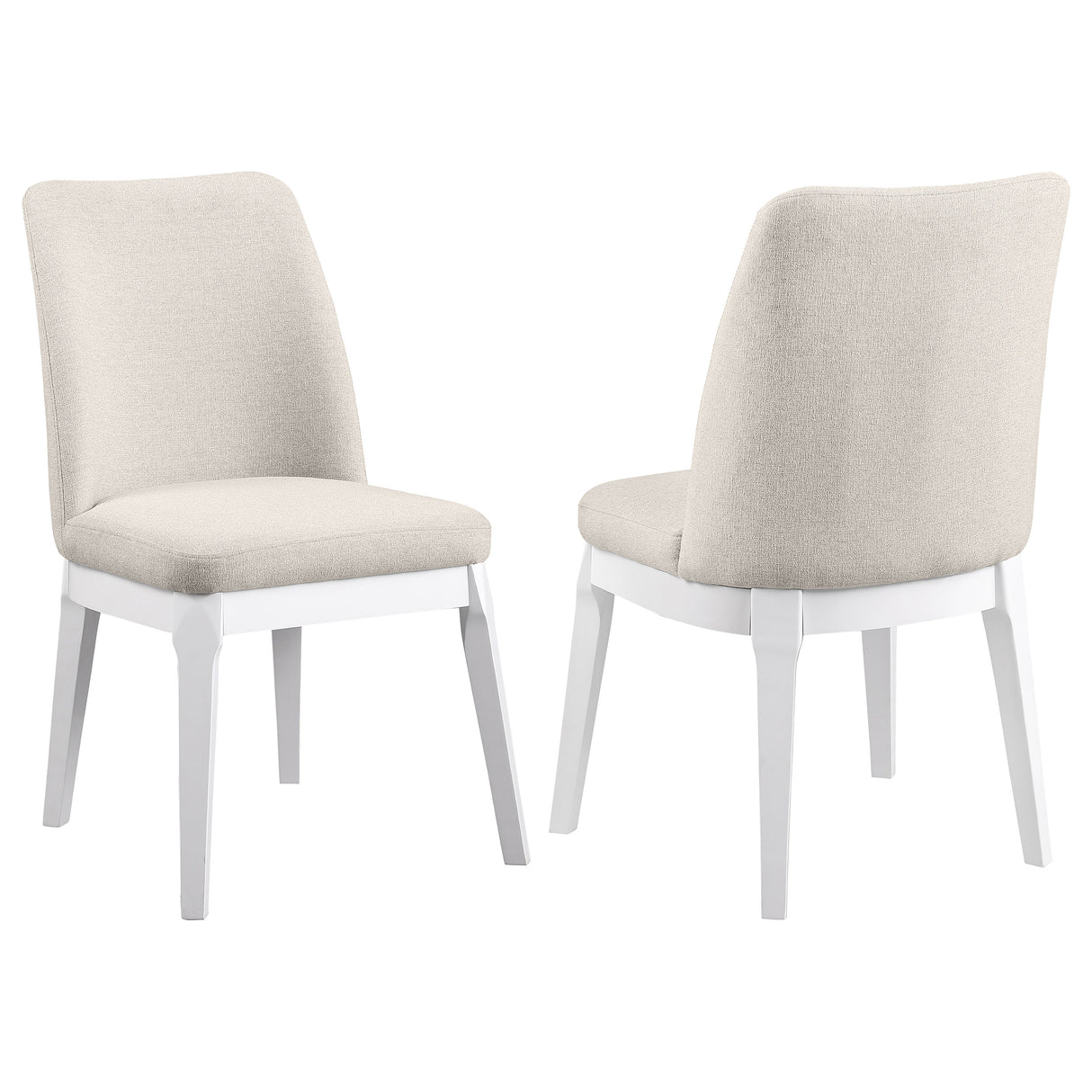 Furniture City Houma - Coaster - Carissa Upholstered Dining Side Chair Beige (Set of 2) - 108302