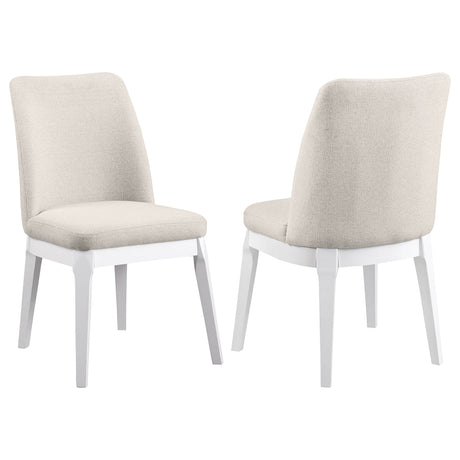 Furniture City Houma - Coaster - Carissa Upholstered Dining Side Chair Beige (Set of 2) - 108302