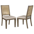 Furniture City Houma - Coaster - Matisse Woven Rattan Back Dining Side Chair Brown (Set of 2) - 108312