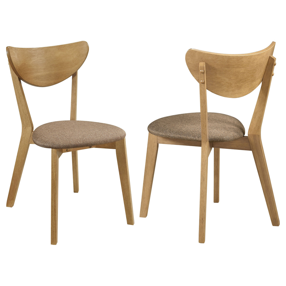 Furniture City Houma - Coaster - Elowen Wood Dining Side Chair Light Walnut (Set of 2) - 108442