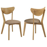 Furniture City Houma - Coaster - Elowen Wood Dining Side Chair Light Walnut (Set of 2) - 108442