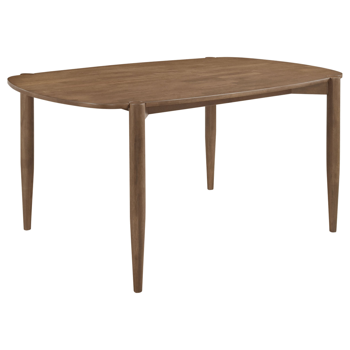 Furniture City Houma - Coaster - Dortch Oval 63-inch Solid Wood Dining Table Walnut - 108461