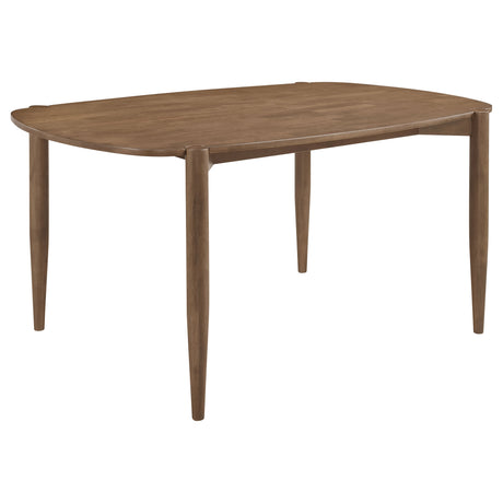 Furniture City Houma - Coaster - Dortch Oval 63-inch Solid Wood Dining Table Walnut - 108461