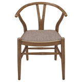 Dinah 5-piece Round Solid Wood Dining Set Walnut