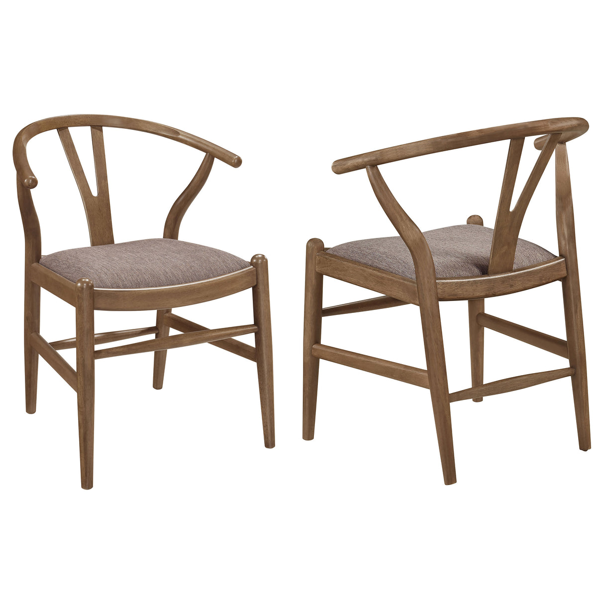 Furniture City Houma - Coaster - Dinah Wood Wishbone Dining Side Chair Walnut (Set of 2) - 108472