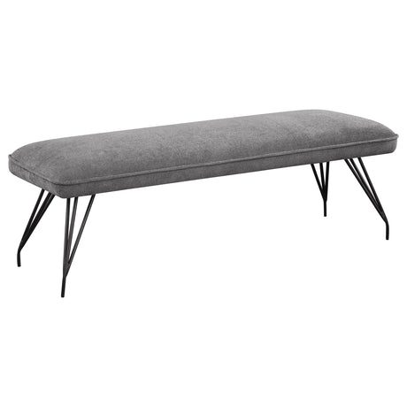 Furniture City Houma - Coaster - Dodson Fabric Upholstered Dining Bench Grey - 108487