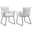 Furniture City Houma - Coaster - Ackland Upholstered Dining Side Chair Light Grey (Set of 2) - 108492