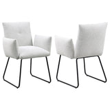 Furniture City Houma - Coaster - Ackland Upholstered Dining Side Chair Light Grey (Set of 2) - 108492