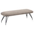 Furniture City Houma - Coaster - Dodson Fabric Upholstered Dining Bench Taupe  - 108497