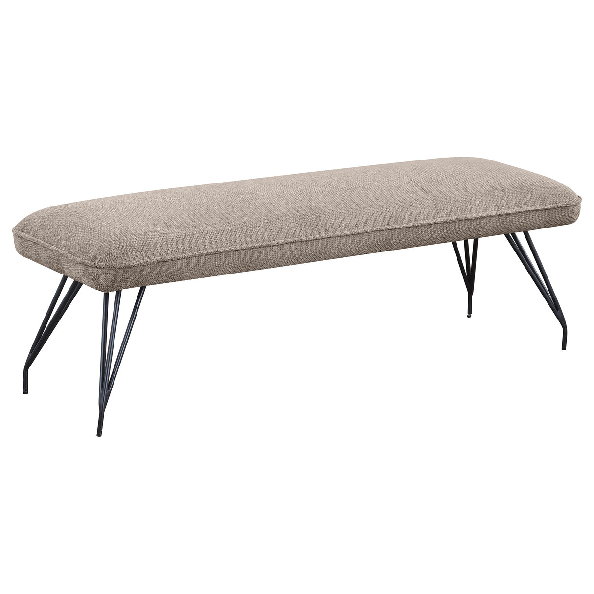Furniture City Houma - Coaster - Dodson Fabric Upholstered Dining Bench Taupe  - 108497