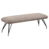 Furniture City Houma - Coaster - Dodson Fabric Upholstered Dining Bench Taupe  - 108497
