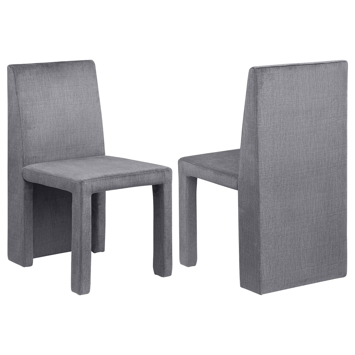 Furniture City Houma - Coaster - Tordera Velvet Upholstered Dining Side Chair Grey (Set of 2) - 108512