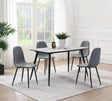 Furniture City Houma - Coaster - Dennison 5-piece Rectangular Dining Table Set Grey  - 108531-S5