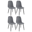 Furniture City Houma - Coaster - Dennison Upholstered Dining Side Chair Grey (Set of 4) - 108532