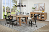 Furniture City Houma - Coaster - Middleton 7-piece Extension Leaf Dining Set Brown and Black - 108540-S7B