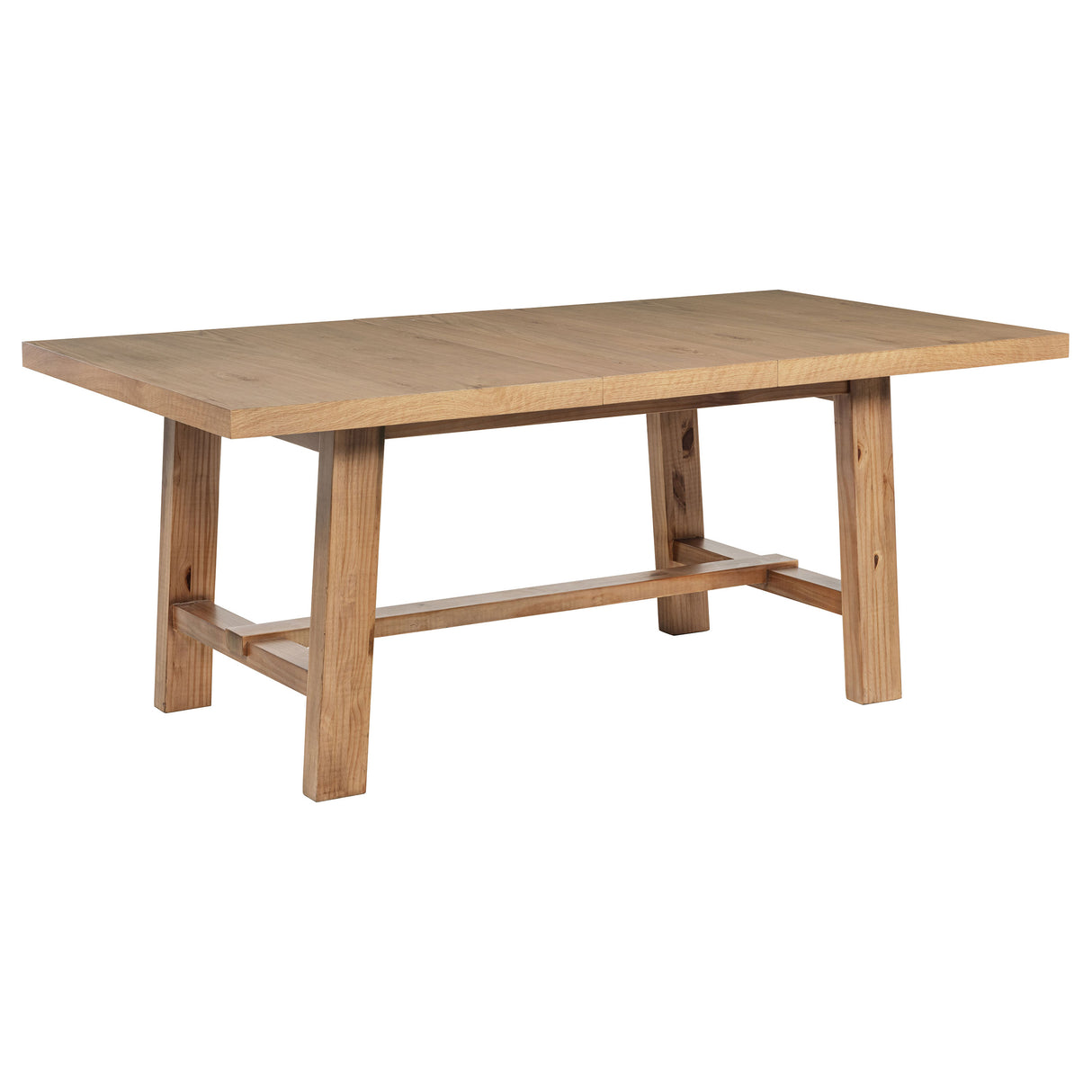 Furniture City Houma - Coaster - Middleton 76-inch Extension Leaf Dining Table Natural Brown - 108540