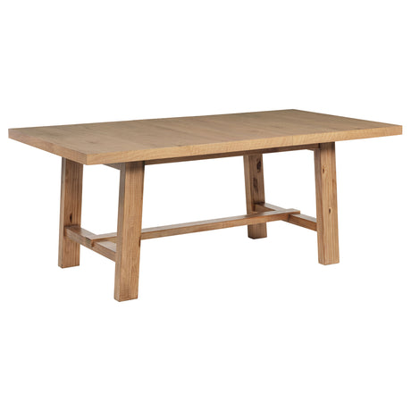 Furniture City Houma - Coaster - Middleton 76-inch Extension Leaf Dining Table Natural Brown - 108540