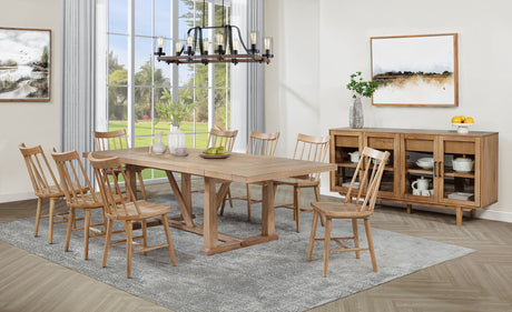 Furniture City Houma - Coaster - Middleton 10-piece Extension Leaf Dining Set Brown and Black - 108541-S10N