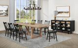 Furniture City Houma - Coaster - Middleton 9-piece Extension Leaf Dining Set Brown and Black - 108541-S9B