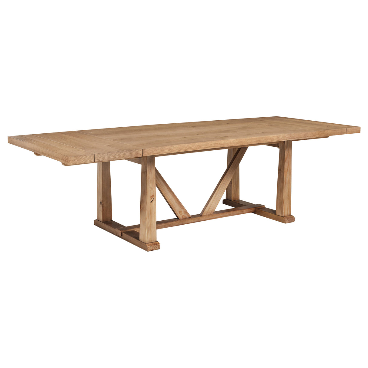 Furniture City Houma - Coaster - Middleton 106-inch Extension Leaf Dining Table Natural Brown - 108541