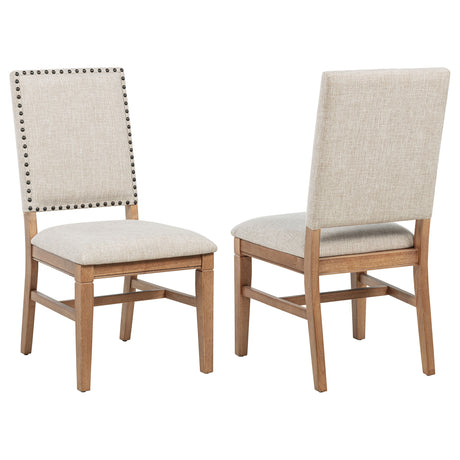 Furniture City Houma - Coaster - Middleton Upholstered Dining Side Chair Beige (Set of 2) - 108542