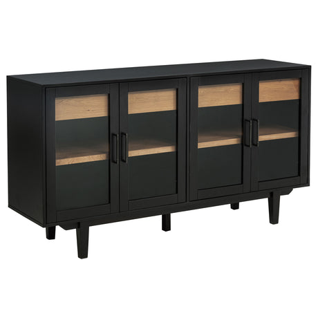Furniture City Houma - Coaster - Middleton 4-door Sideboard Server with Dual Drawers Black - 108545BLK