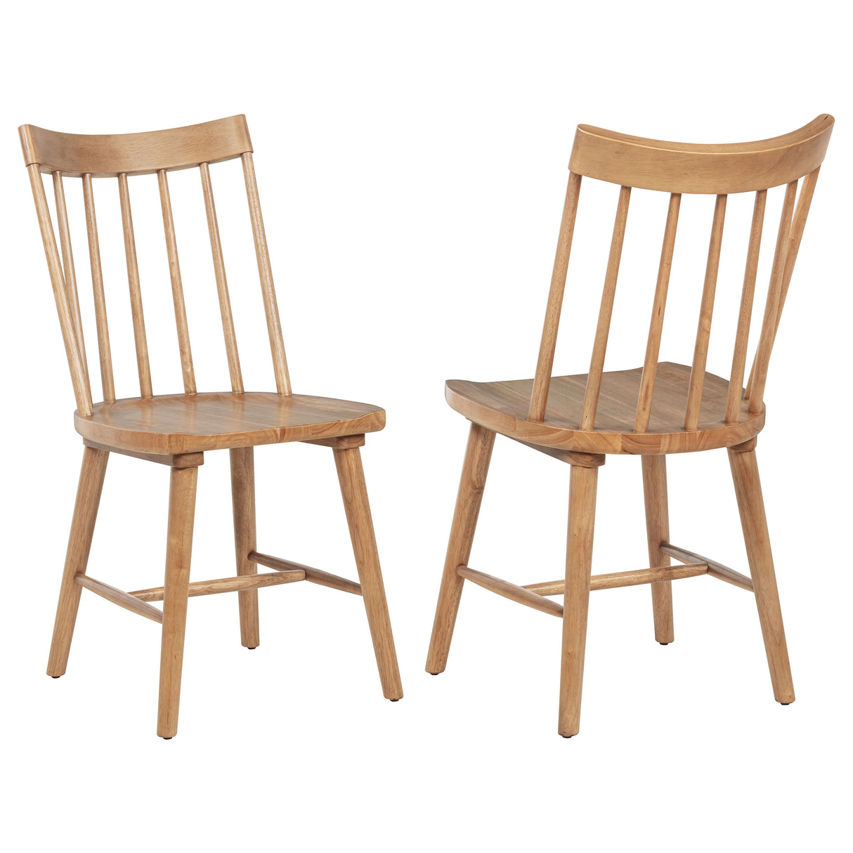 Furniture City Houma - Coaster - Middleton Solid Wood Dining Side Chair Brown (Set of 2) - 108546NAT
