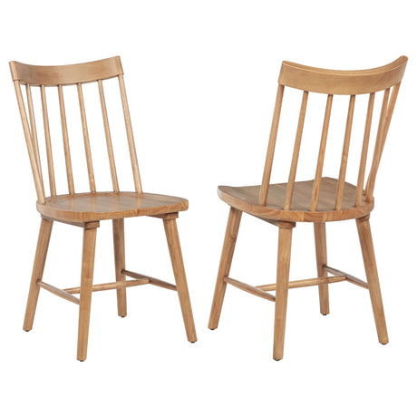 Furniture City Houma - Coaster - Middleton Solid Wood Dining Side Chair Brown (Set of 2) - 108546NAT