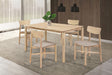 Furniture City Houma - Coaster - Parkridge 5-piece 59-inch Wood Dining Set White Washed - 108551-S5