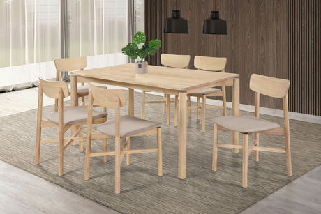 Furniture City Houma - Coaster - Parkridge 7-piece 59-inch Wood Dining Set White Washed - 108551-S7