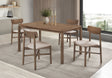 Furniture City Houma - Coaster - Parkridge 5-piece 59-inch Wood Dining Set Natural Walnut - 108561-S5