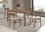 Furniture City Houma - Coaster - Parkridge 5-piece 59-inch Wood Dining Set Natural Walnut - 108561-S5