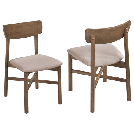 Furniture City Houma - Coaster - Parkridge Dining Side Chair Natural Walnut (Set of 2) - 108562