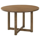 Furniture City Houma - Coaster - Crestmore 46-inch Round Wood Dining Table Walnut - 108570