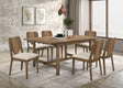 Furniture City Houma - Coaster - Crestmore 7-piece Rectangular Dining Table Set Walnut - 108571-S7