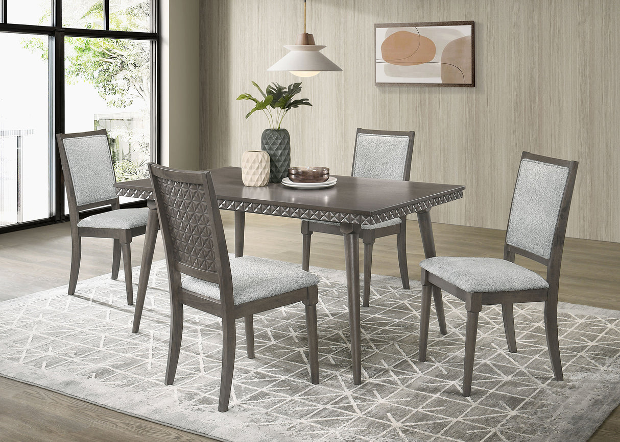 Furniture City Houma - Coaster - Onslow 5-piece 59-inch Rectangular Dining Set Dark Brown - 108621-S5